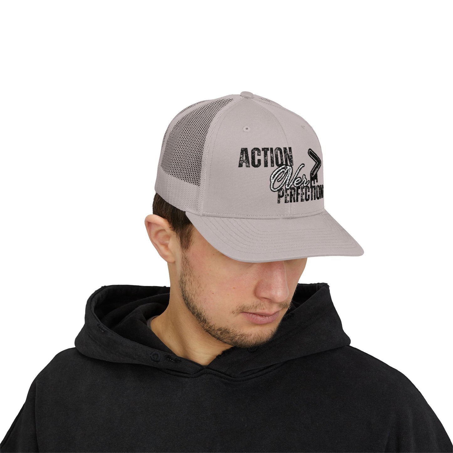 Action Over Perfection Trucker Cap