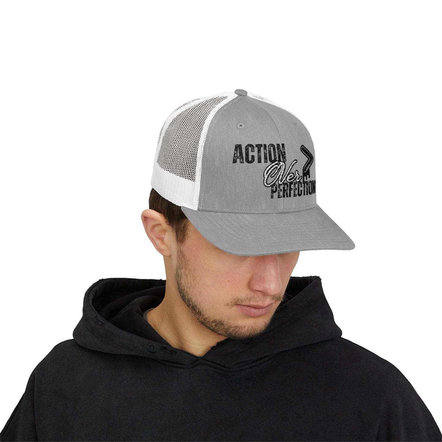 Action Over Perfection Trucker Cap