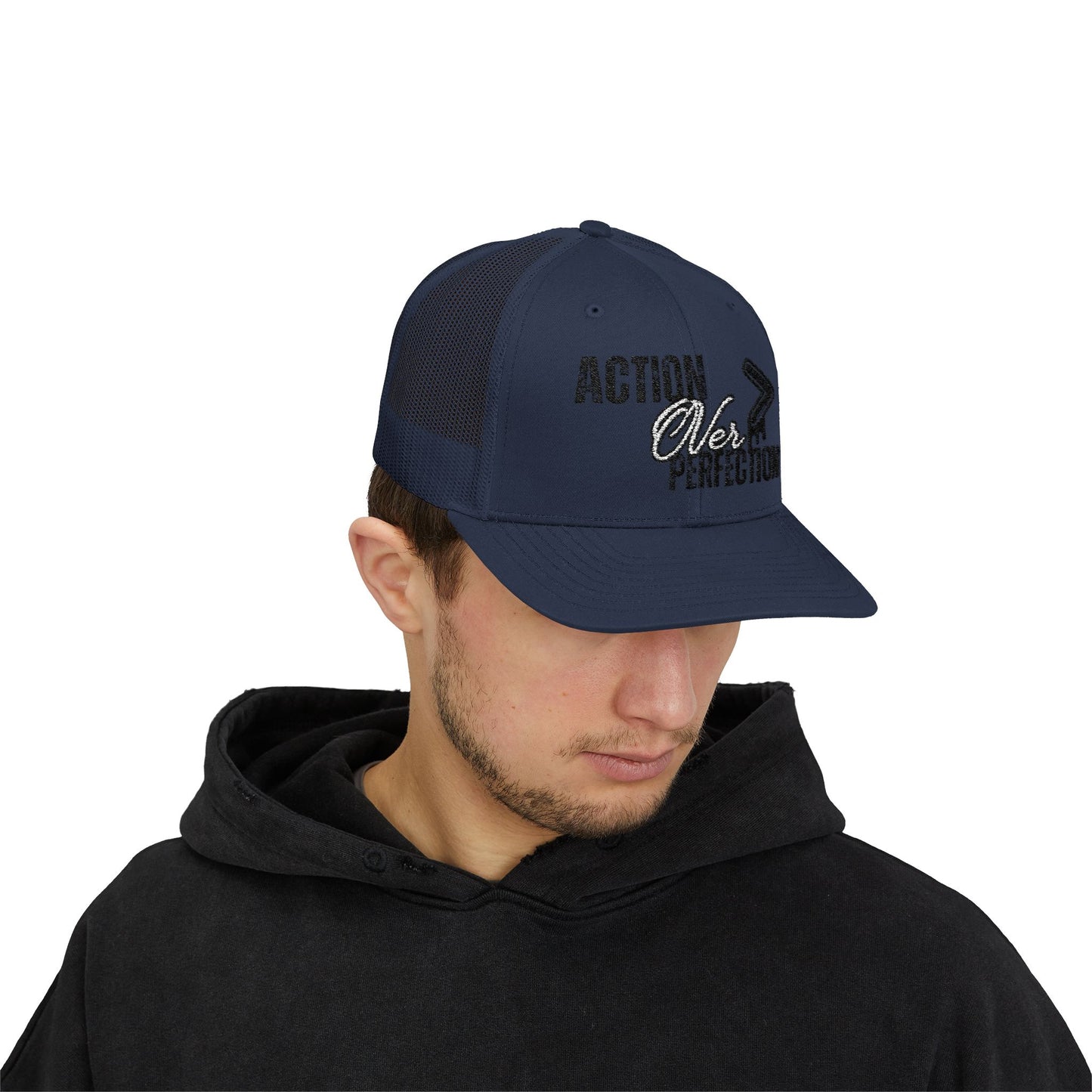 Action Over Perfection Trucker Cap