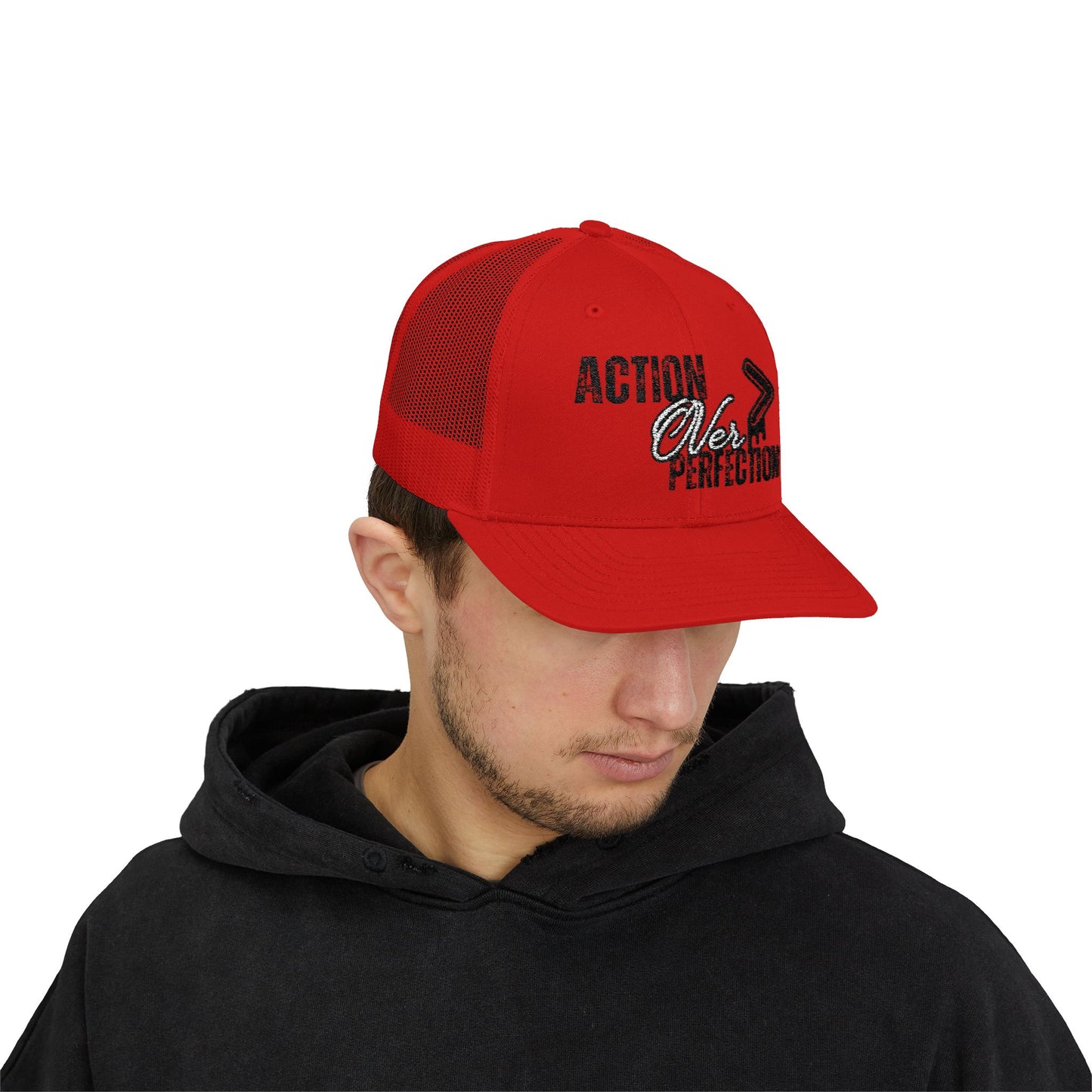Action Over Perfection Trucker Cap