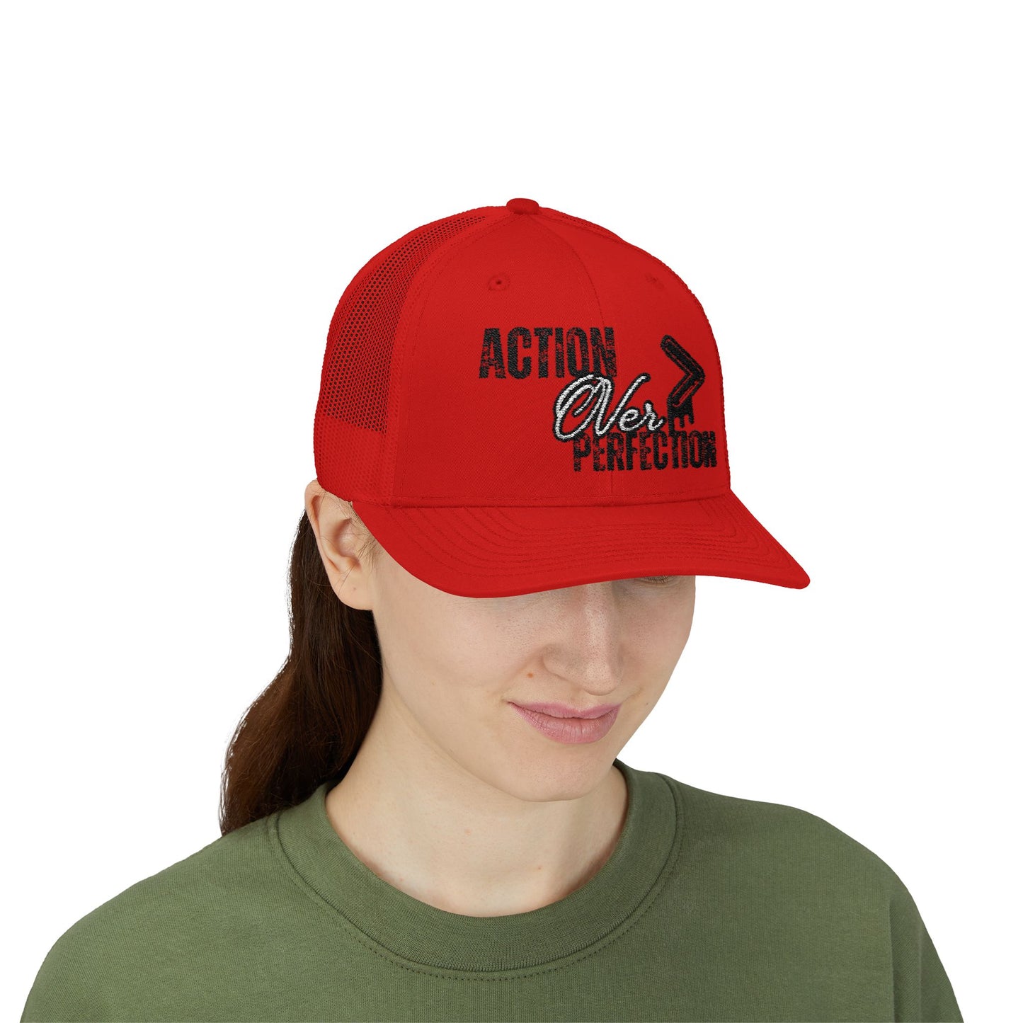 Action Over Perfection Trucker Cap