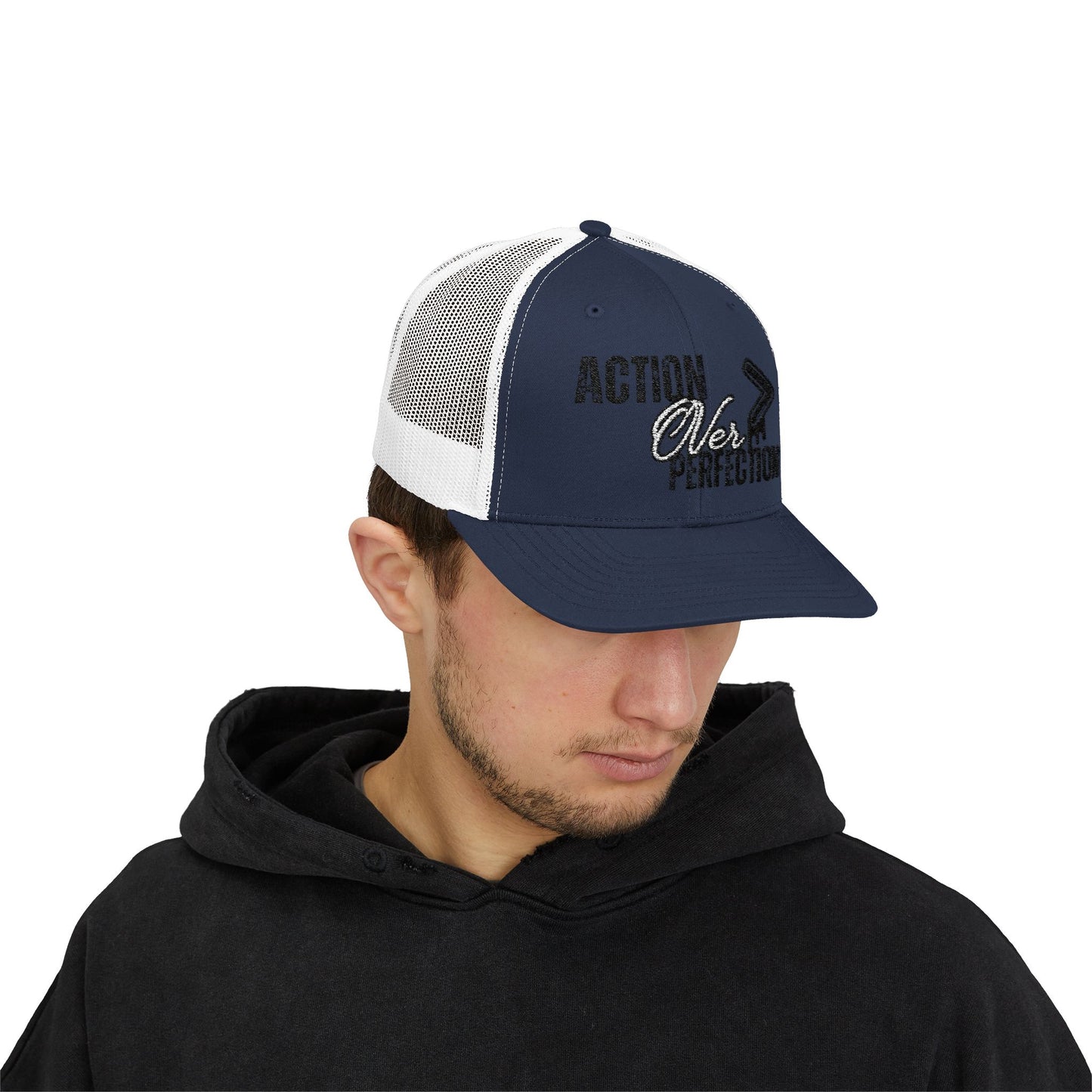 Action Over Perfection Trucker Cap