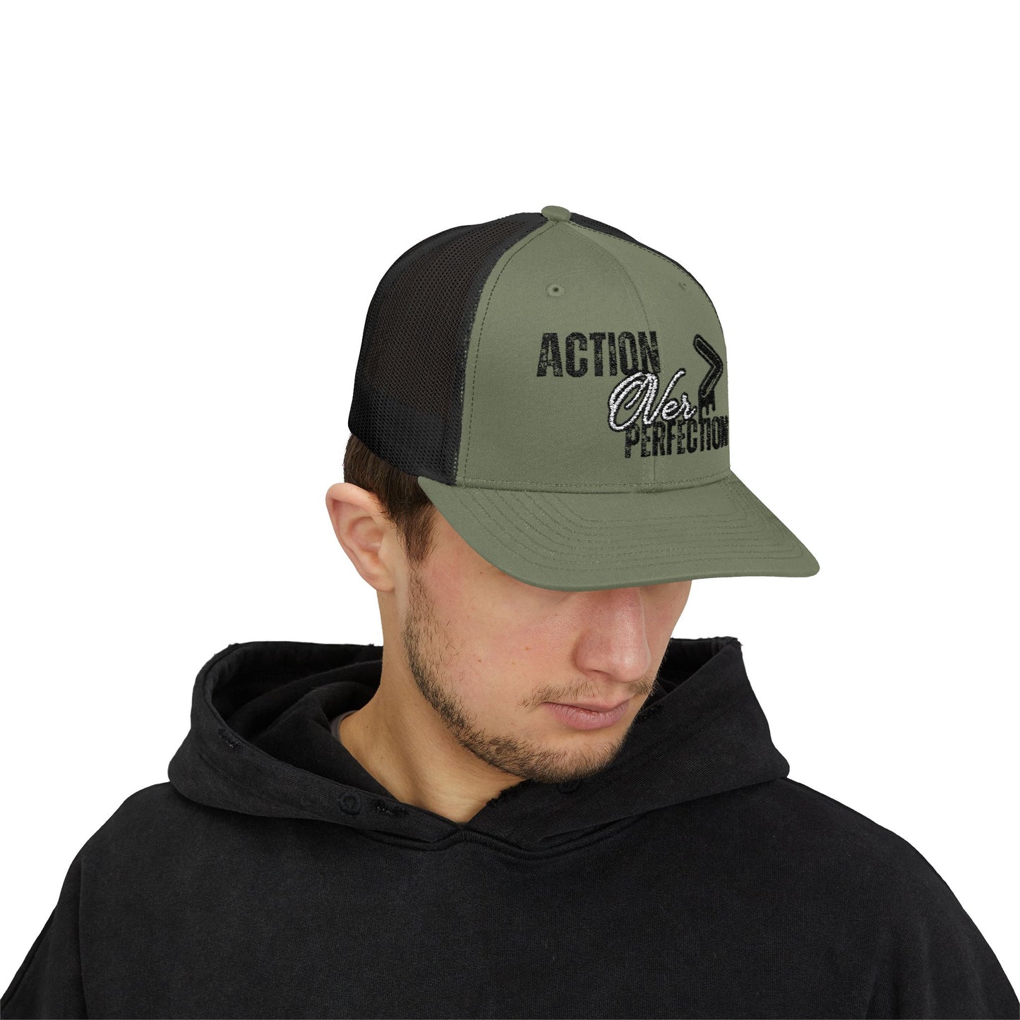 Action Over Perfection Trucker Cap