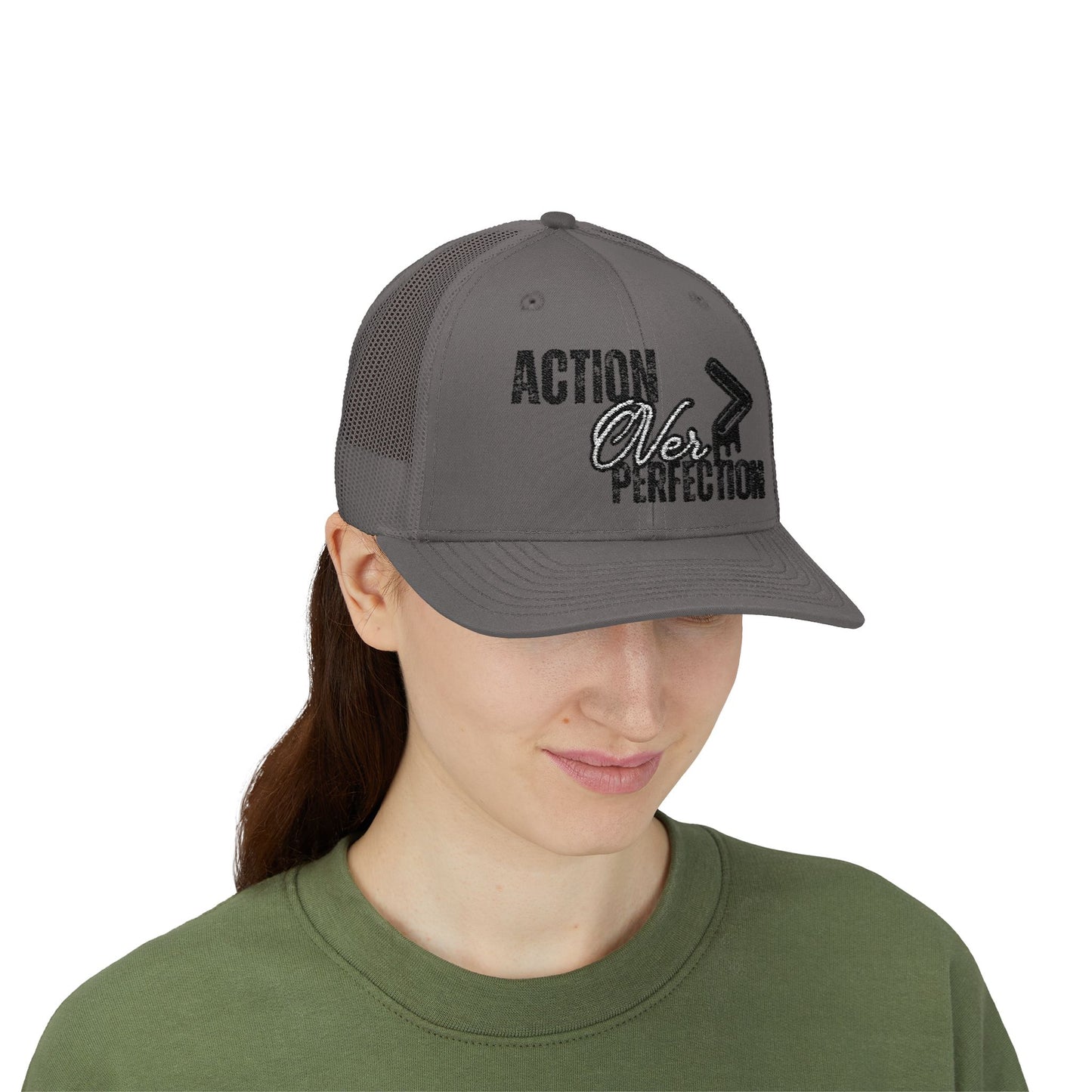 Action Over Perfection Trucker Cap