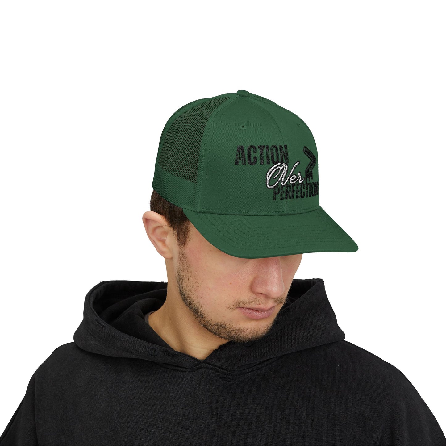 Action Over Perfection Trucker Cap