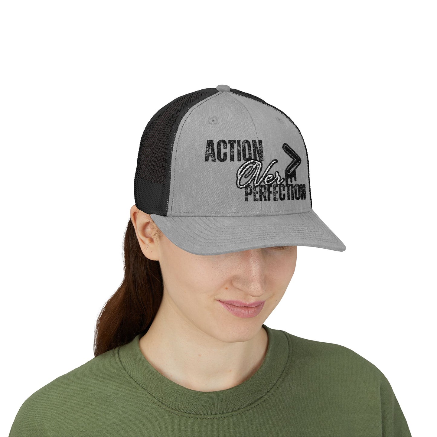 Action Over Perfection Trucker Cap