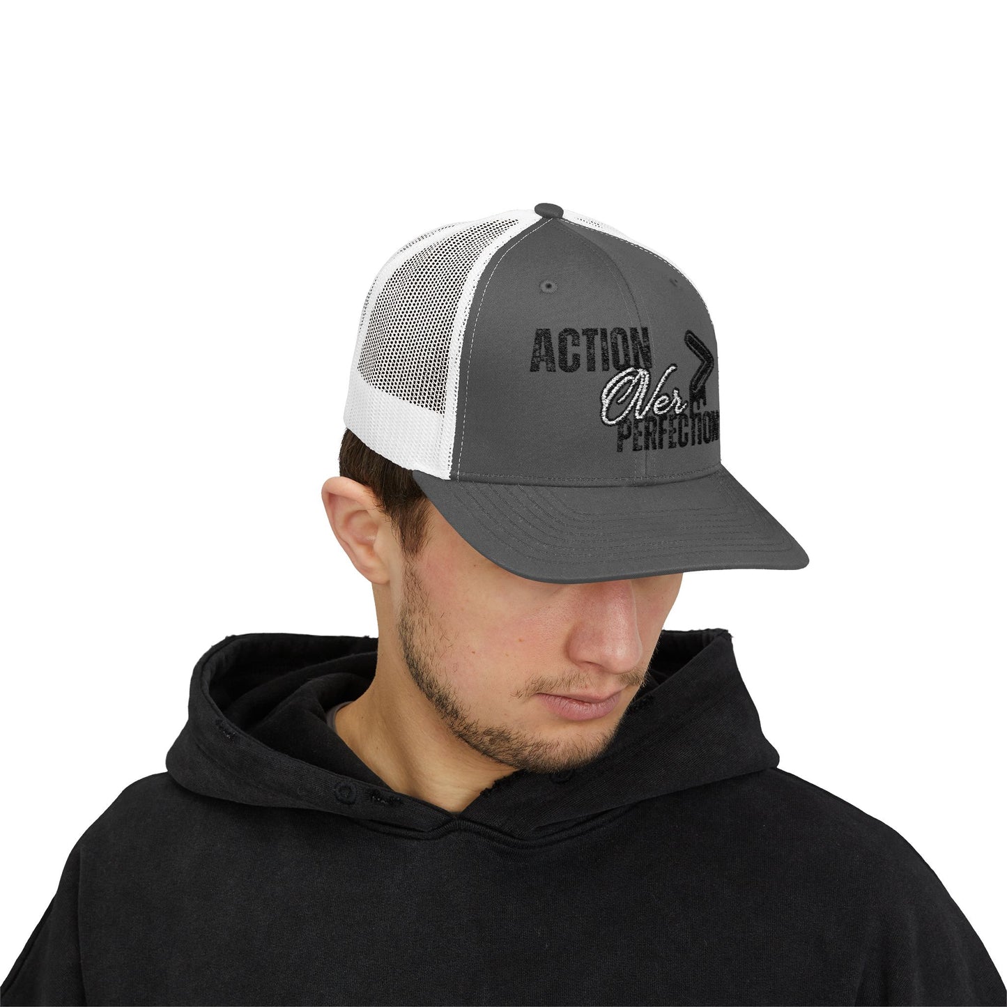 Action Over Perfection Trucker Cap