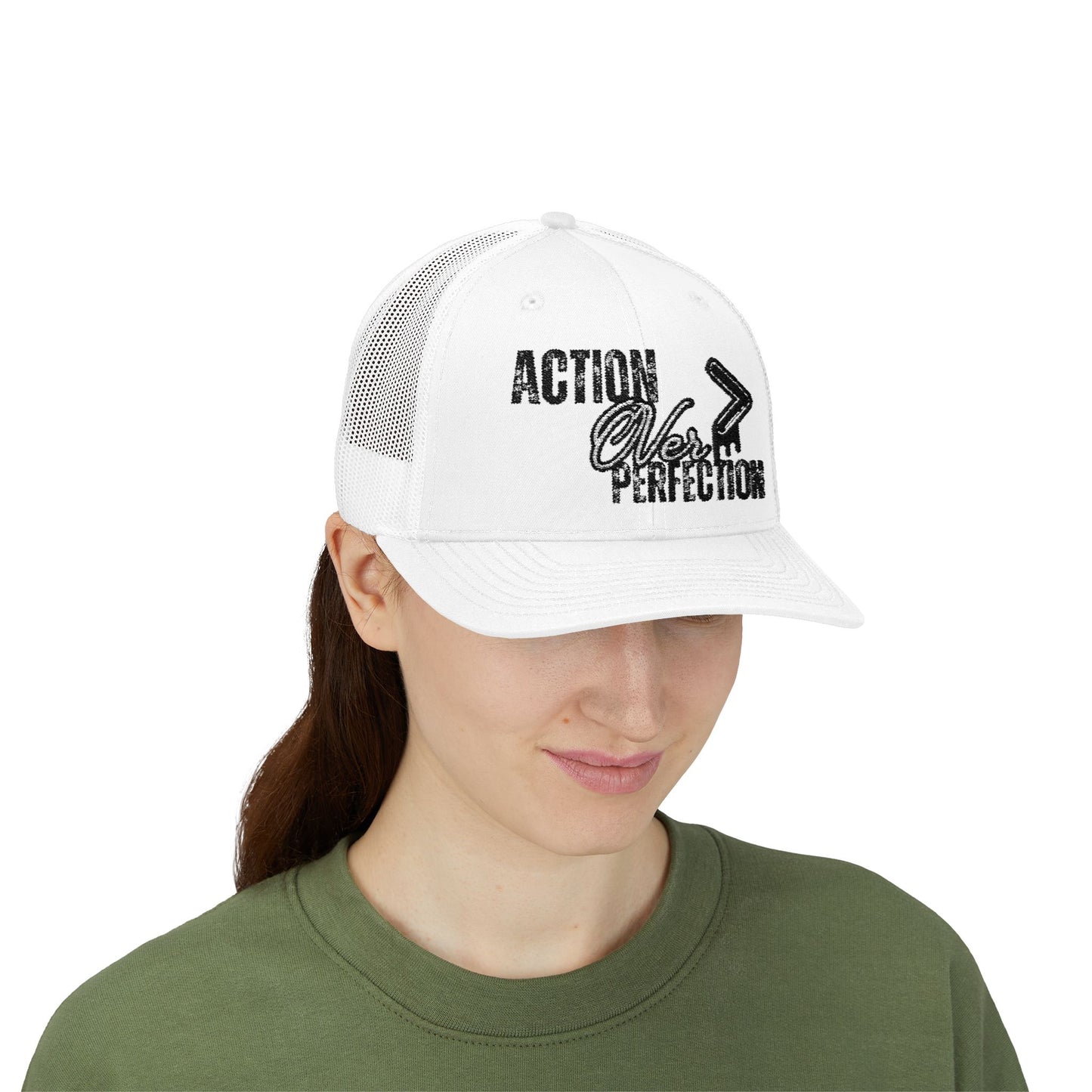 Action Over Perfection Trucker Cap