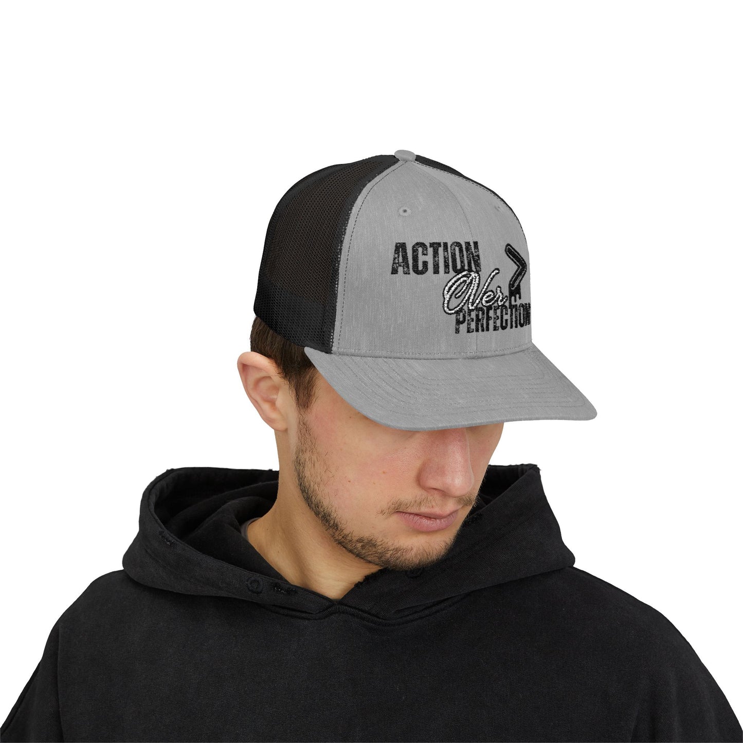Action Over Perfection Trucker Cap
