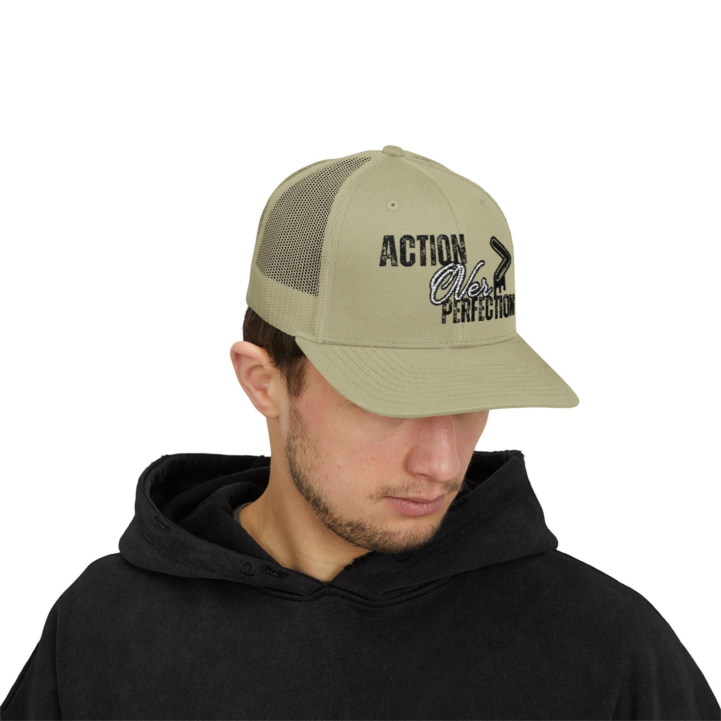 Action Over Perfection Trucker Cap