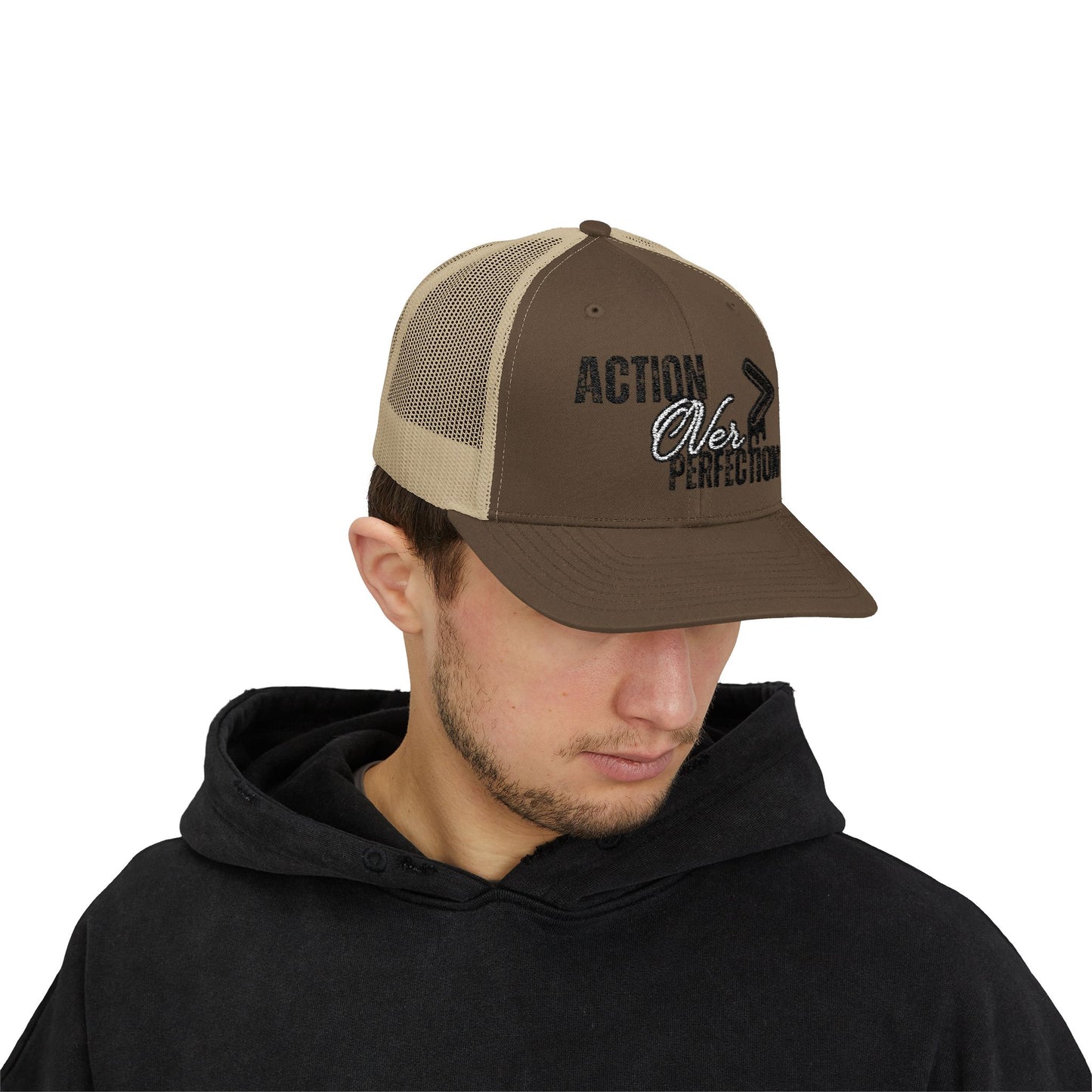 Action Over Perfection Trucker Cap